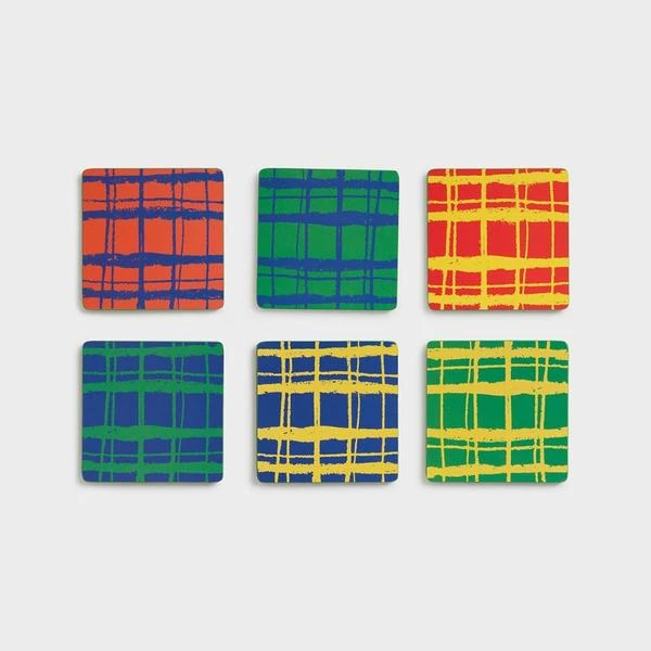&klevering Klevering Grid Coaster Set Of 6 &klevering Klevering Grid Coaster Set Of 6