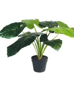 &klevering Monstera Plant Artificial Green Taro