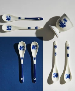 &klevering Set Of Six China Delftware Tea Spoons
