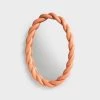&klevering Braid Mirror Oval Pink