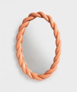 &klevering Braid Mirror Oval Pink