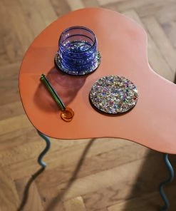 &klevering Peach Squiggle Side Table