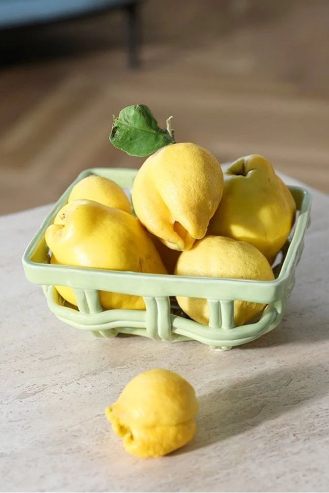 &klevering Ceramic Green Basket &klevering Ceramic Green Basket