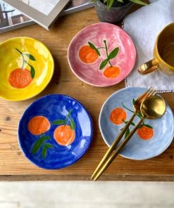 &klevering Set Of Four Orange Plates