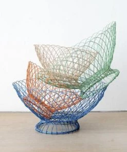 &klevering Orange Twist Wire Basket Small