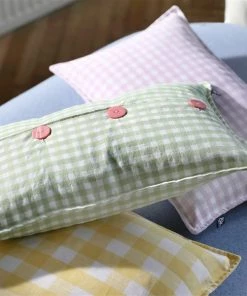 &klevering Lilac Gingham Cushion