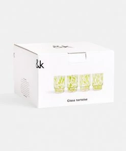 &klevering Set Of 4 Green Tortoiseshell Glasses