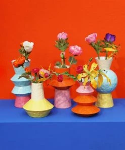 &klevering Vase Origami Fuchsia