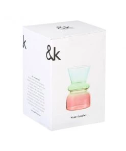 &klevering Jarrón Droplet Blue