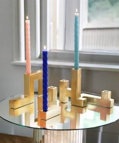 &klevering Candle Holder Tube Medium - Gold