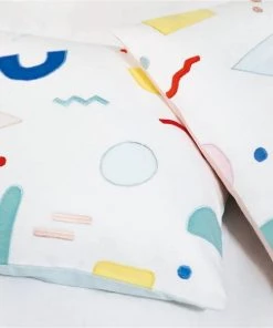 &klevering Painted Graphic Square Cushion