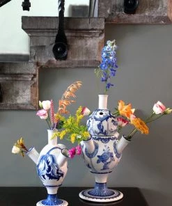 &klevering Porcelain Blue And White Tulip Vase