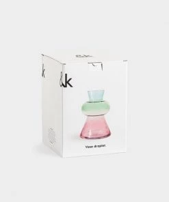 &klevering Jarrón Droplet Large Blue