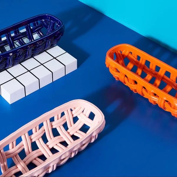 &klevering Ceramic Baguette Basket Orange &klevering Ceramic Baguette Basket Orange