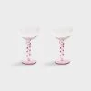 &klevering Coupe Spiral Pink Set Of 2