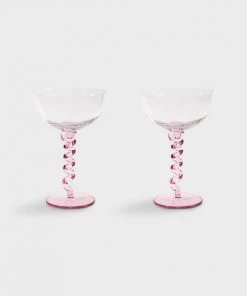 &klevering Coupe Spiral Pink Set Of 2