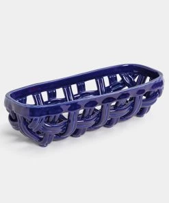 &klevering Ceramic Blue Baguette Basket