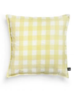 &klevering Yellow Gingham Cushion