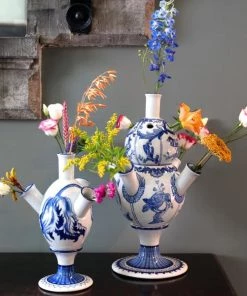 &klevering Porcelain Blue And White Tulip Vase