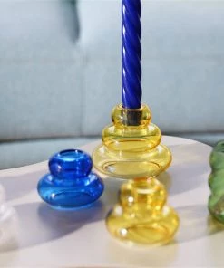 &klevering | Candle Holder Whipped Large - Blue