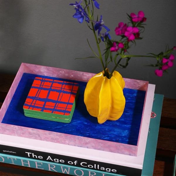 &klevering Klevering Grid Coaster Set Of 6 &klevering Klevering Grid Coaster Set Of 6