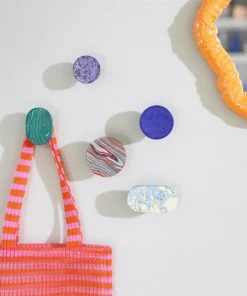 &klevering Knob Hook - Crackle Blue