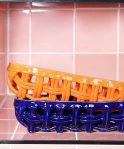 &klevering Ceramic Blue Baguette Basket