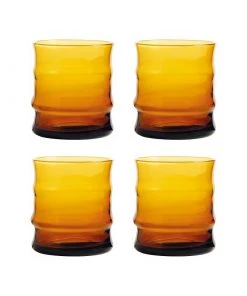 &klevering Set of 4 Faux Bamboo Glasses