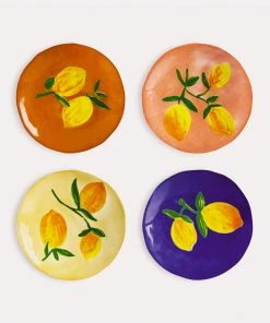 &klevering Lemon Twig Plate Small Set of 4