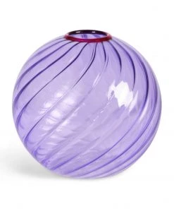 &klevering Purple Spiral Vase