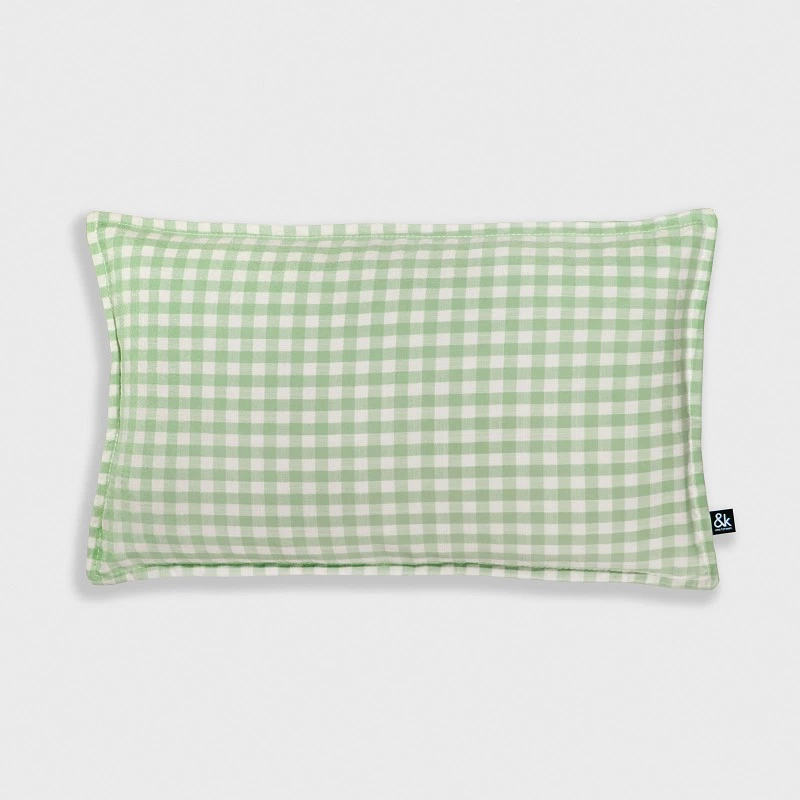 &klevering Green Gingham Cushion &klevering Green Gingham Cushion