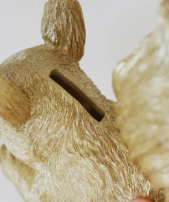 &klevering Coin Bank Gold Squirrel