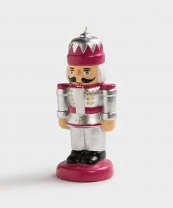 &klevering Silver and Pink Nutcracker Candle