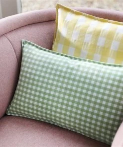 &klevering Green Gingham Cushion
