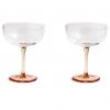 &klevering Set of Two Floral Champagne Coupes