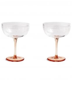&klevering Set of Two Floral Champagne Coupes