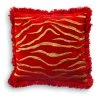 &klevering Square Tiger Cushion - Red