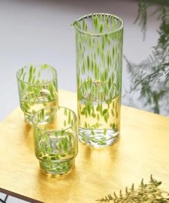 &klevering Glass Tortoise Green Set of 4