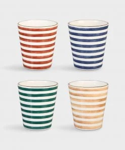 &klevering Set of 4 Large Multicolor Casablanca Mugs