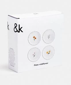 Outlet ๐ &klevering Set Of 4 Wildflower Plates โญ 2 &klevering Set Of 4 Wildflower Plates
