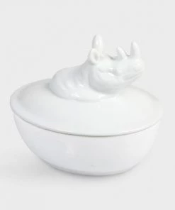 &klevering Porzellandose Rhinozeros