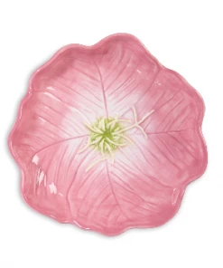&klevering Pink Flower Shallow Bowl