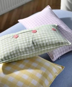 &klevering Green Gingham Cushion