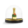 &klevering Gold Glitter Champagne Bottle Snowglobe Wonderball
