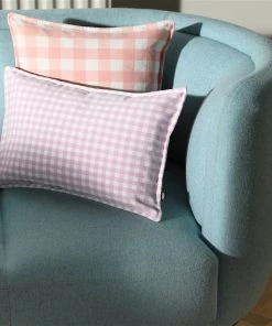 &klevering Pink Gingham Cushion