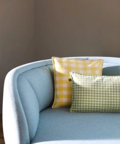 &klevering Green Gingham Cushion