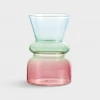 &klevering Three Colour Pastel Glass Vase
