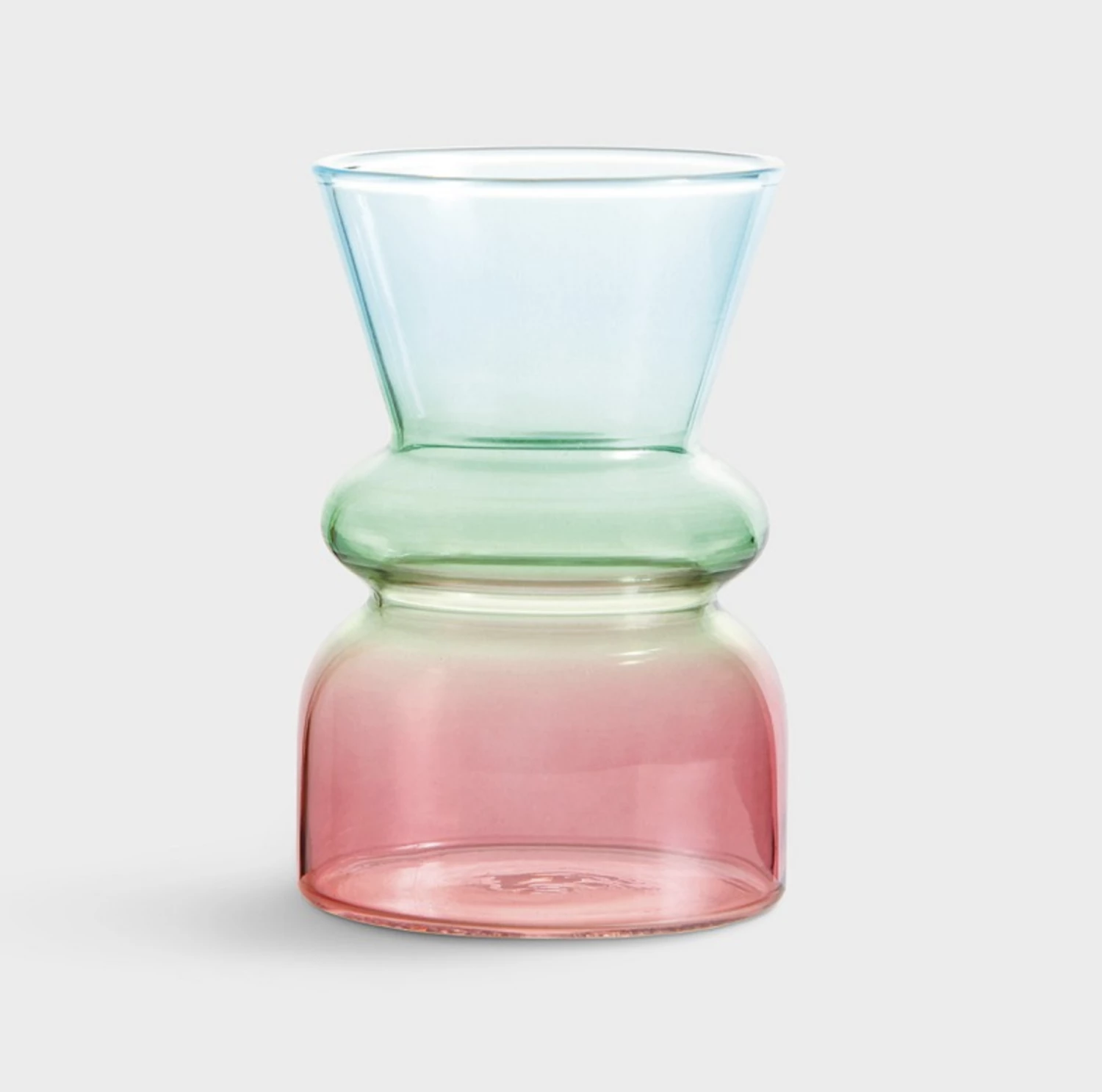 &klevering Three Colour Pastel Glass Vase &klevering Three Colour Pastel Glass Vase