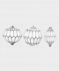 &klevering Black and White Ornaments - Set of 3