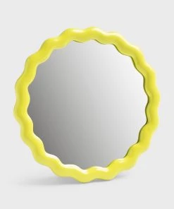 &klevering Yellow Zigzag Standing Mirror